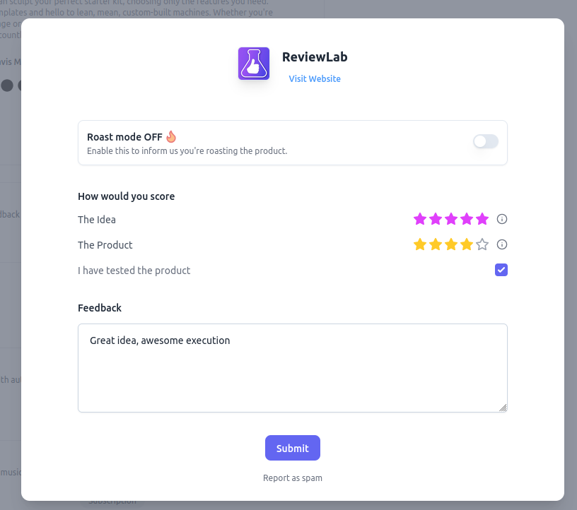 Microlaunch Idea vs. Product Scores