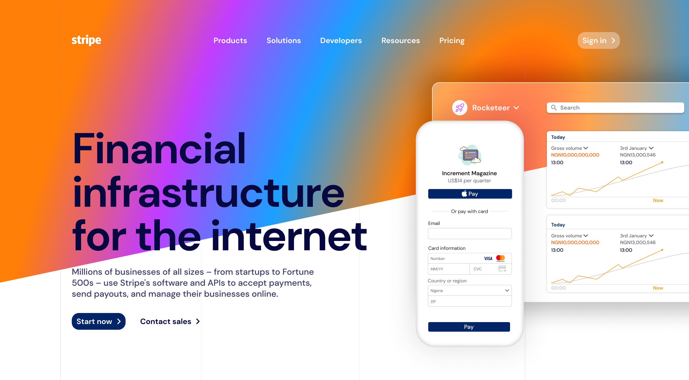 Stripe Landing Page