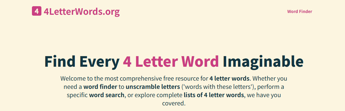4 Letter Words