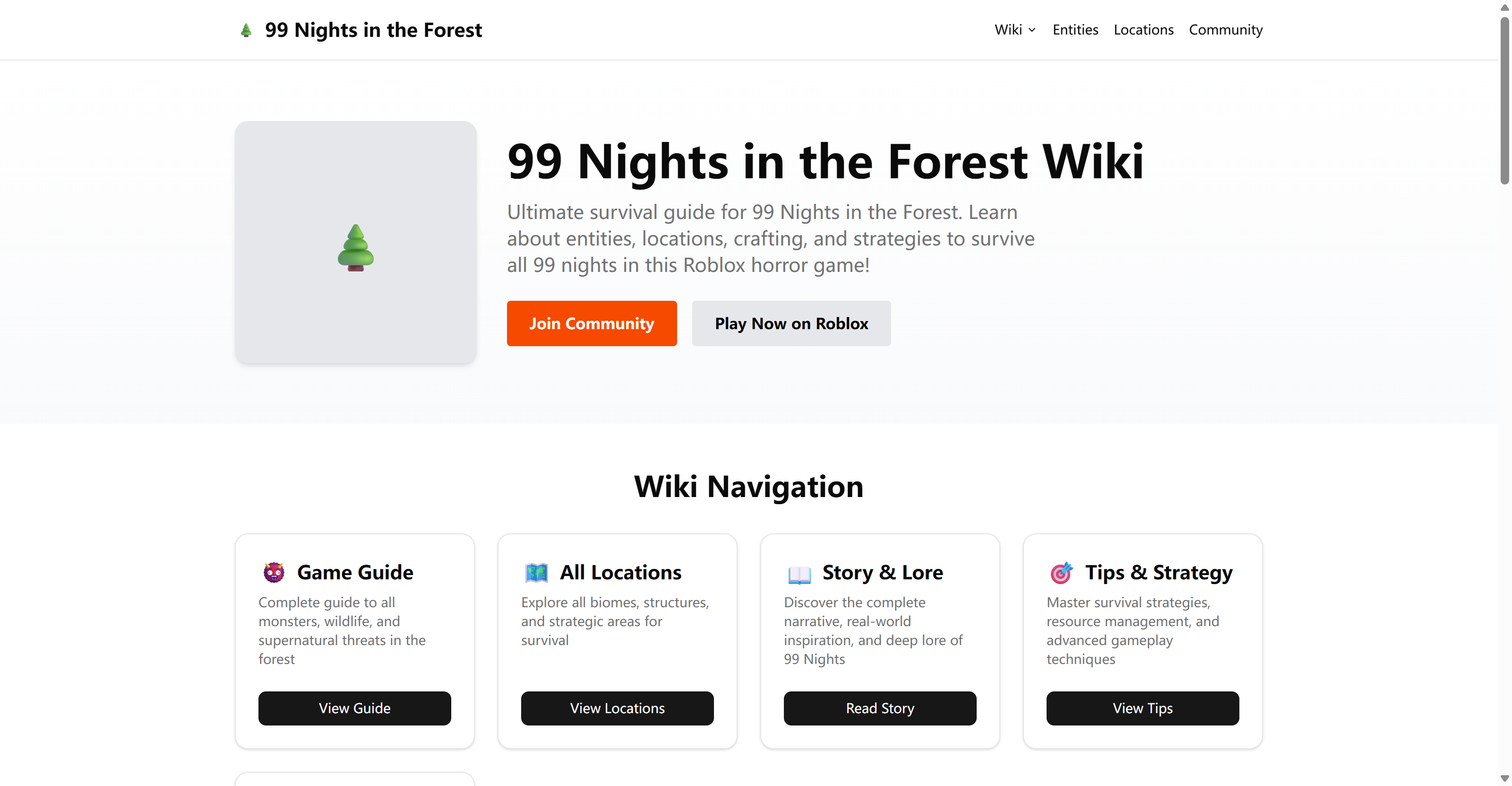 99 Nights in the Forest Wiki preview