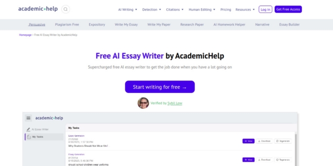 AcademicHelp AI Essay Writer