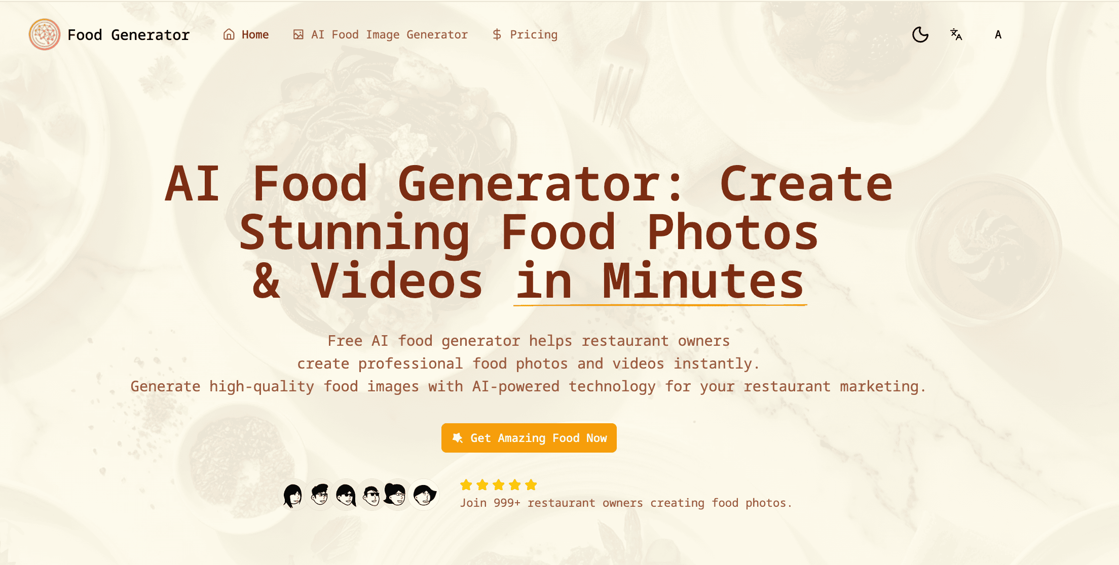 AI Food Generator preview