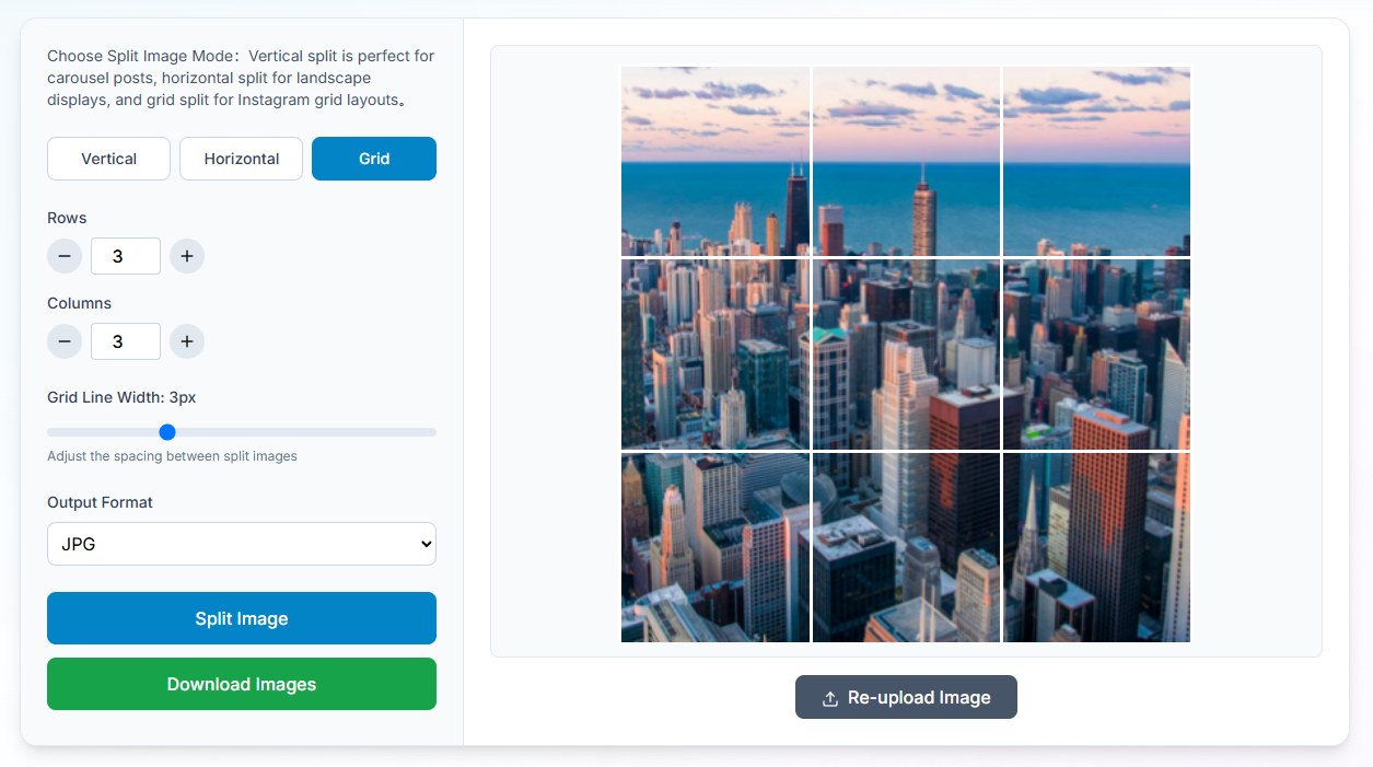 ai image splitter preview