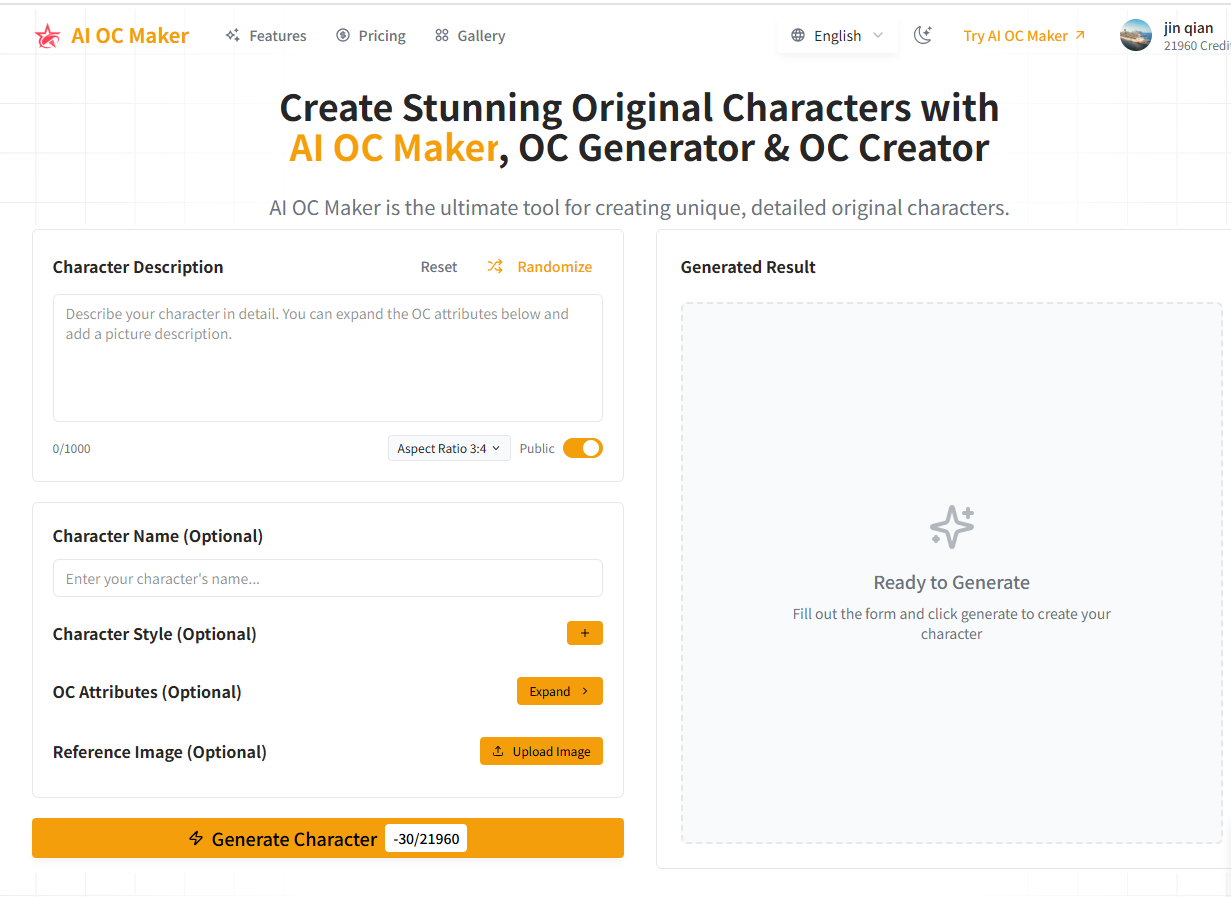 AI OC Maker product profile on ProductVisit