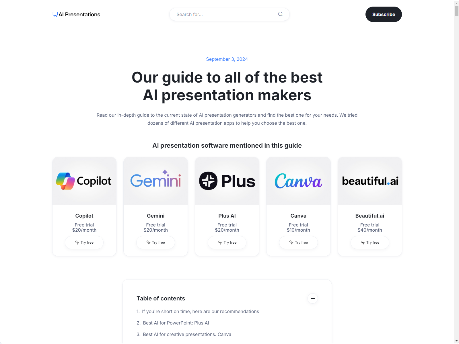 AI Presentation Makers