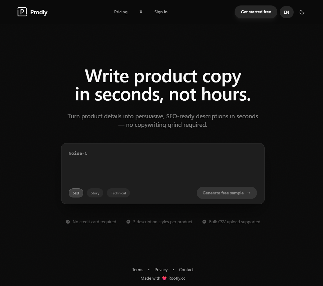 AI product description generator SaaS – ready to launch