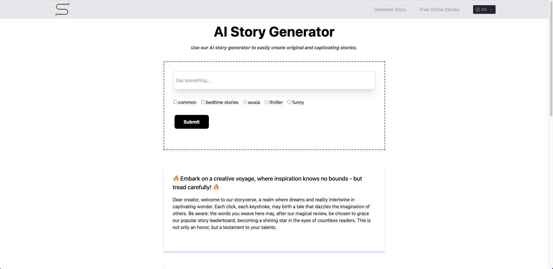ai story generator