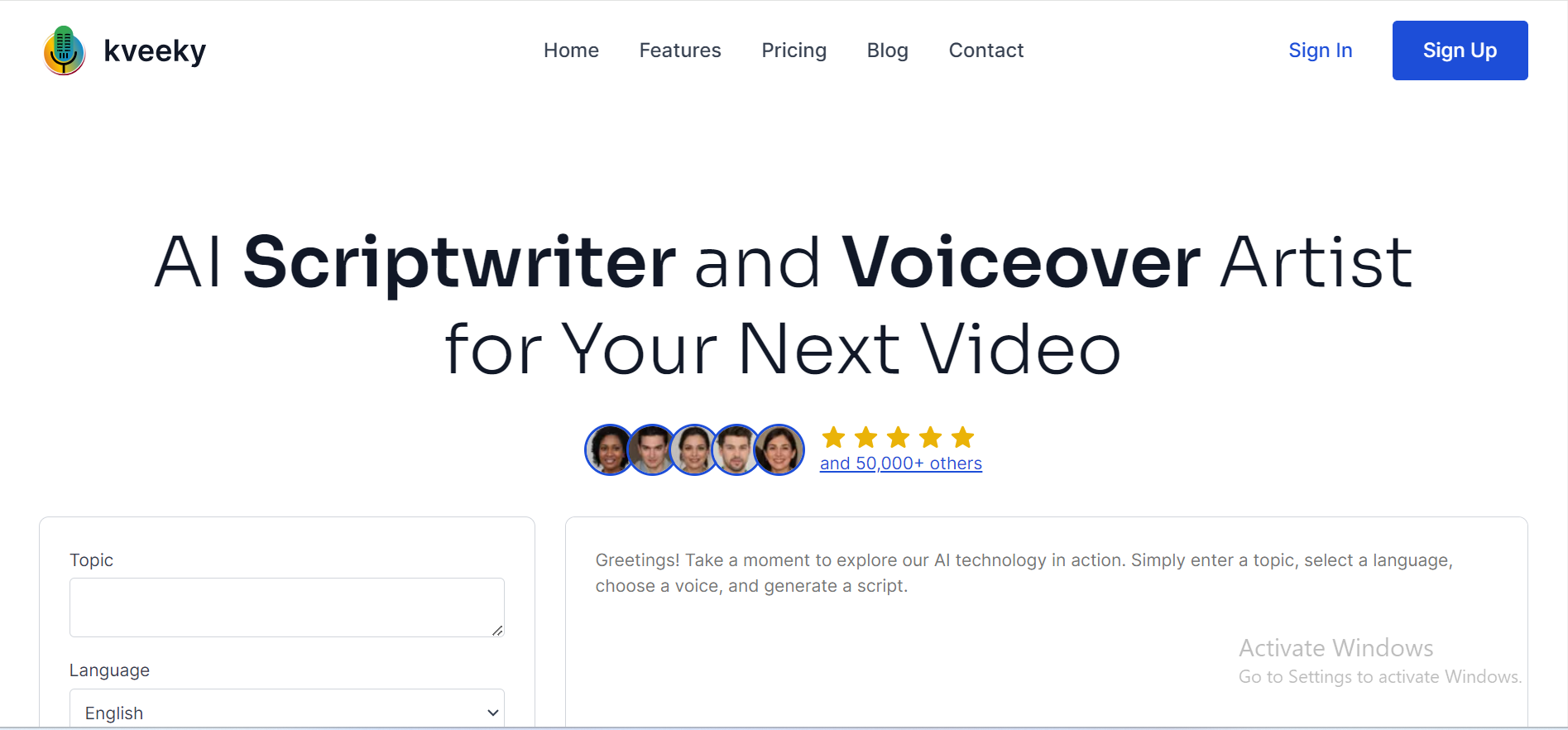AI voiceover Tool