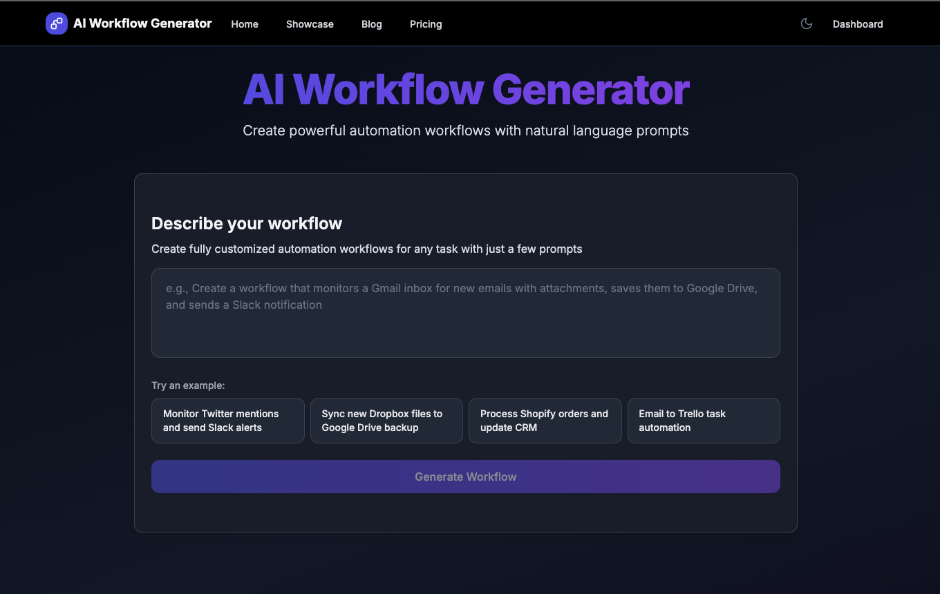 AI Workflow Generator