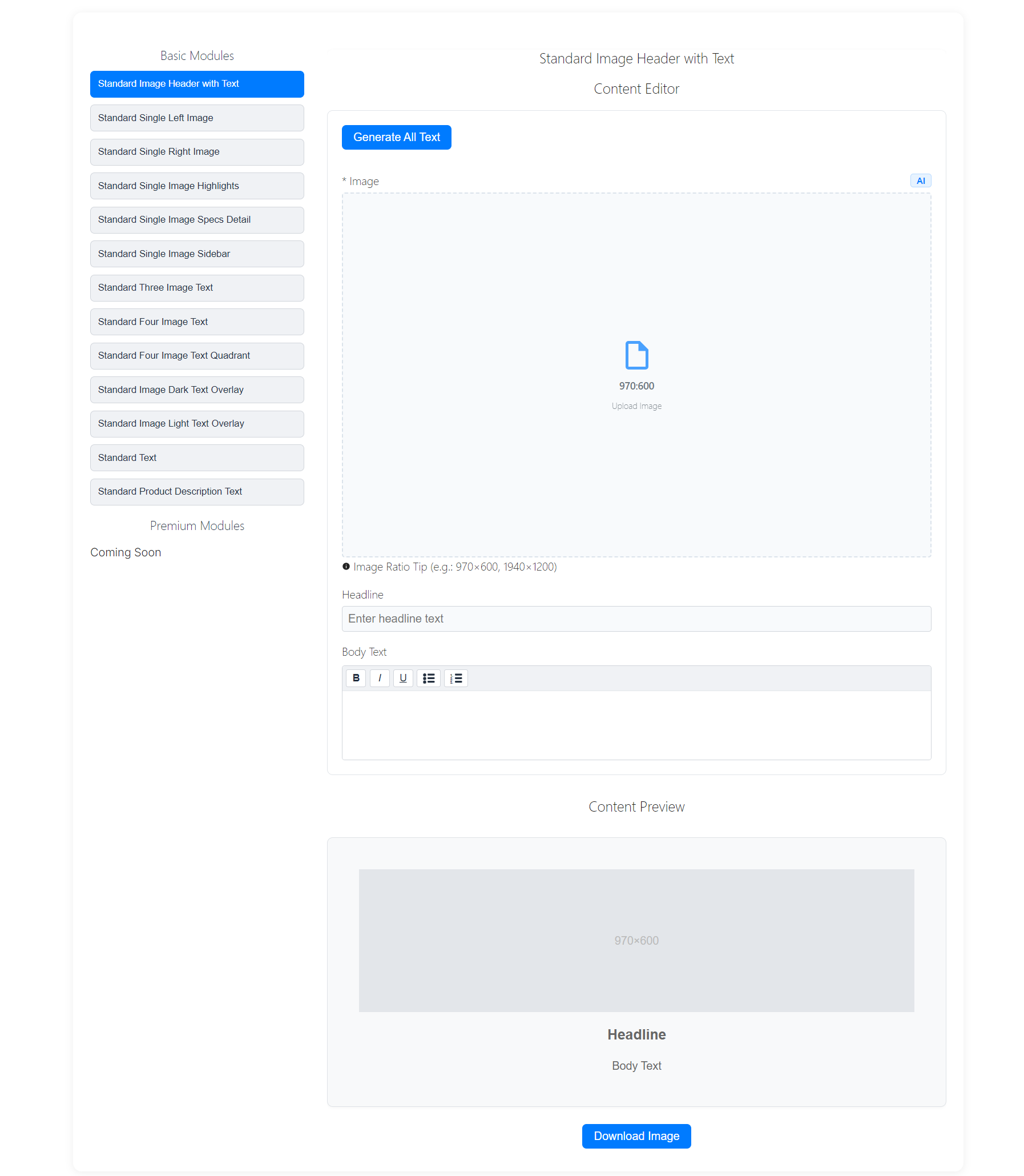 Amazon A+ Content Generator preview