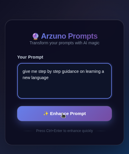ARZUNO PROMPTS