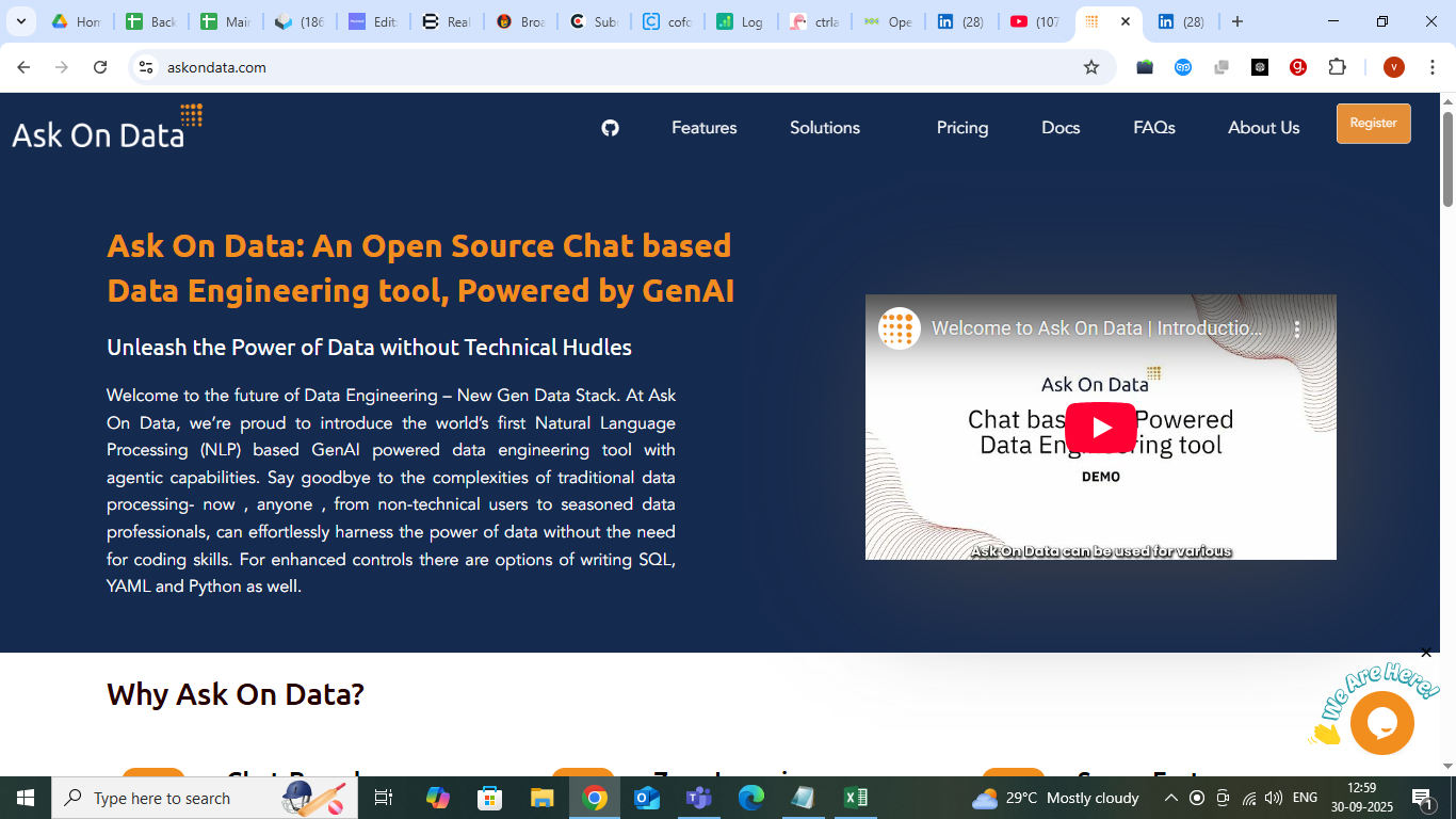 Ask On Data product profile on ProductVisit