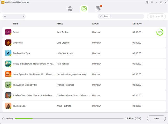 AudFree Audible Converter preview