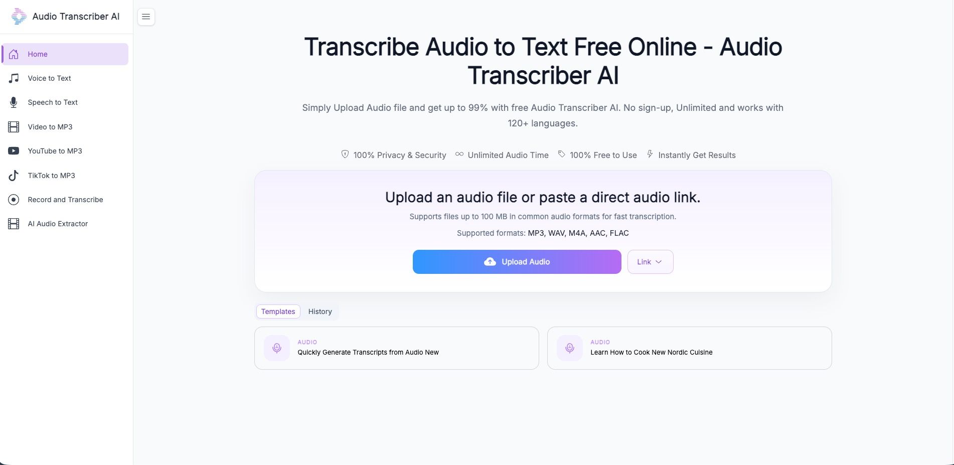Audio Transcriber AI