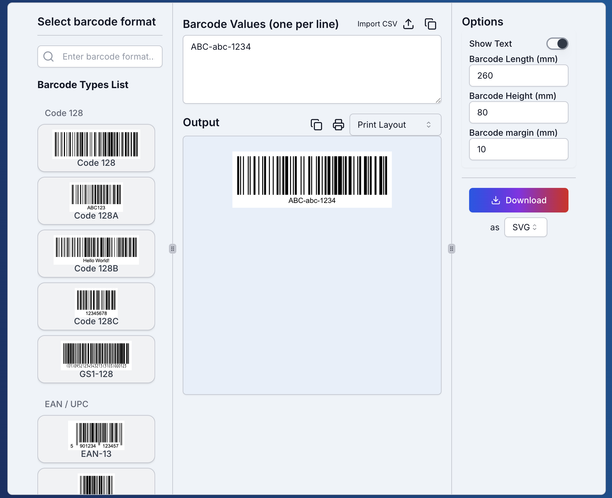 Barcode-Maker.com preview