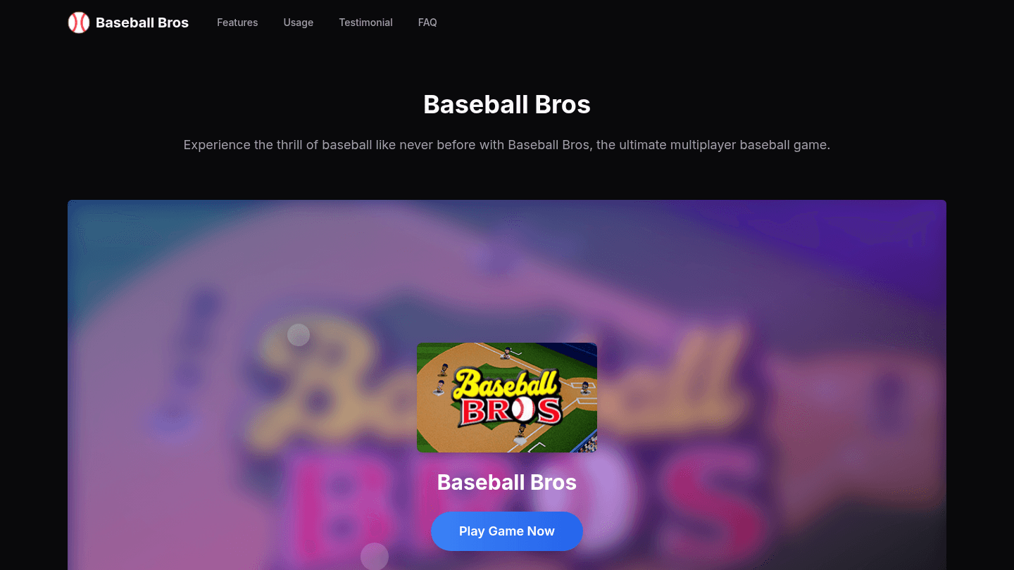 Baseball Bros preview