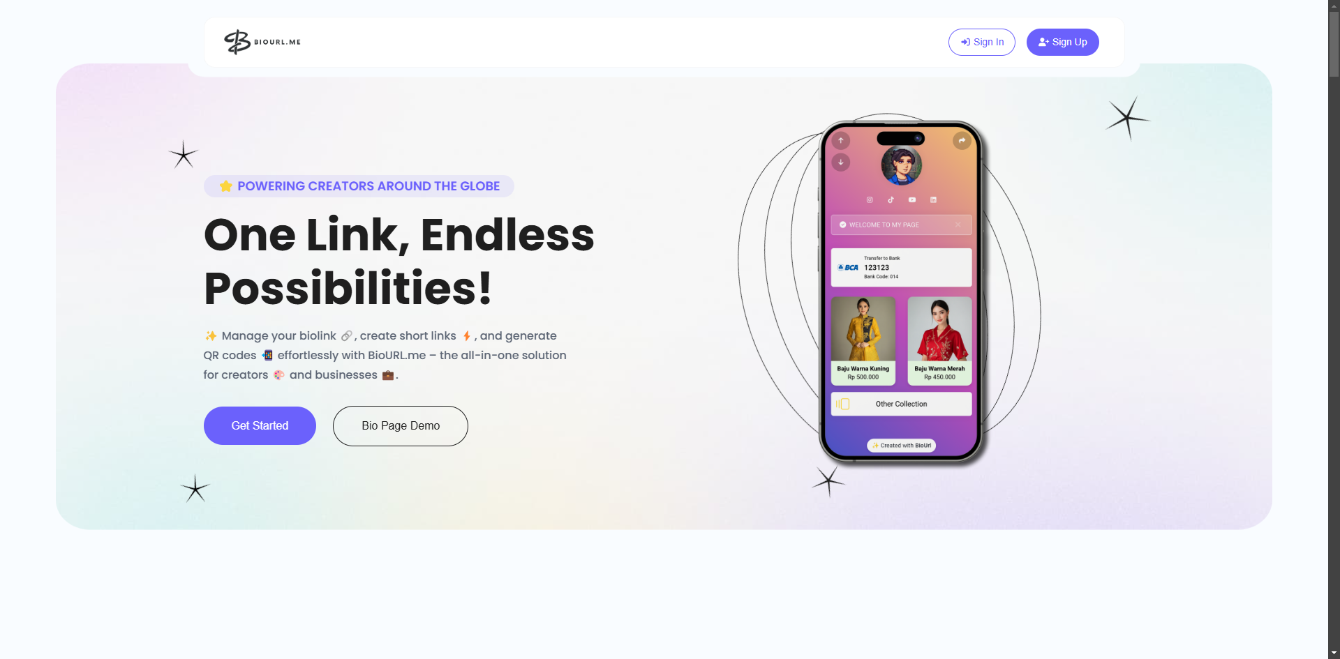 Biourl preview