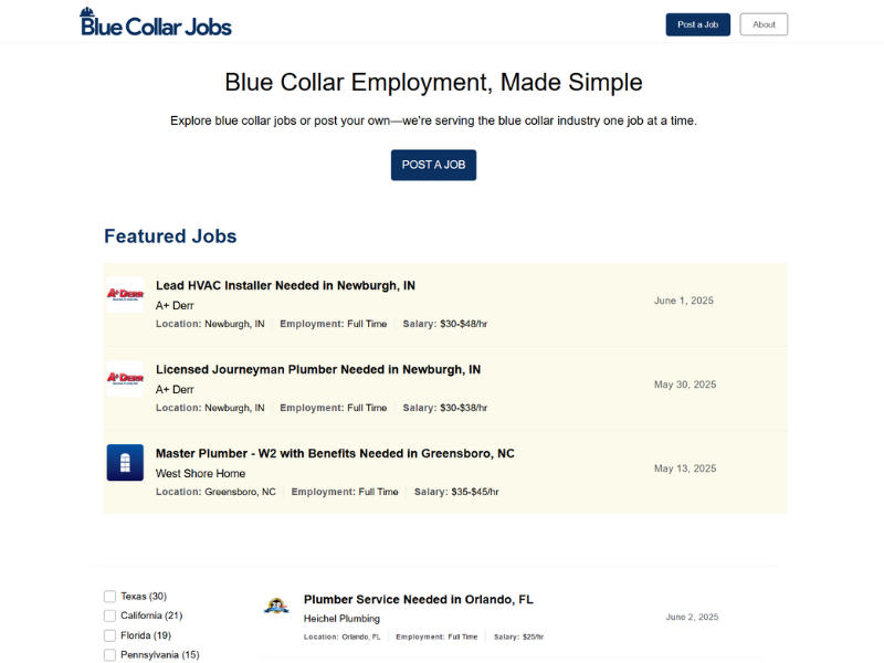 Blue Collar Jobs