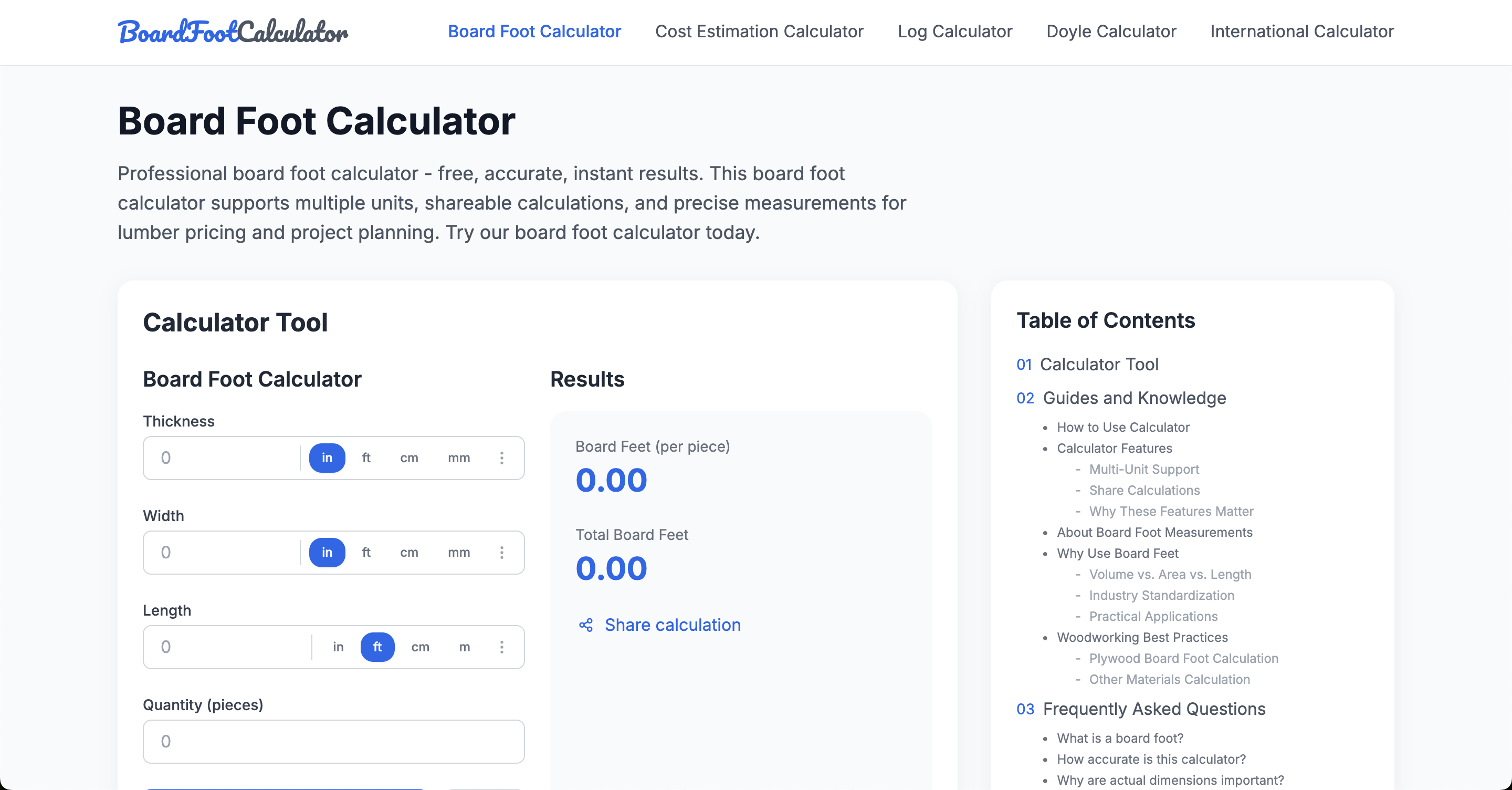 Board Foot Calculator preview