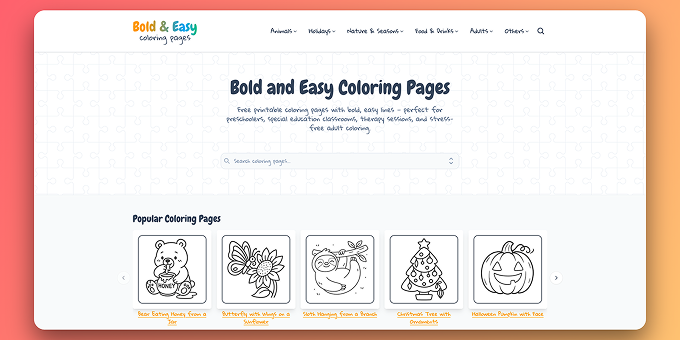 Bold and Easy Coloring Pages