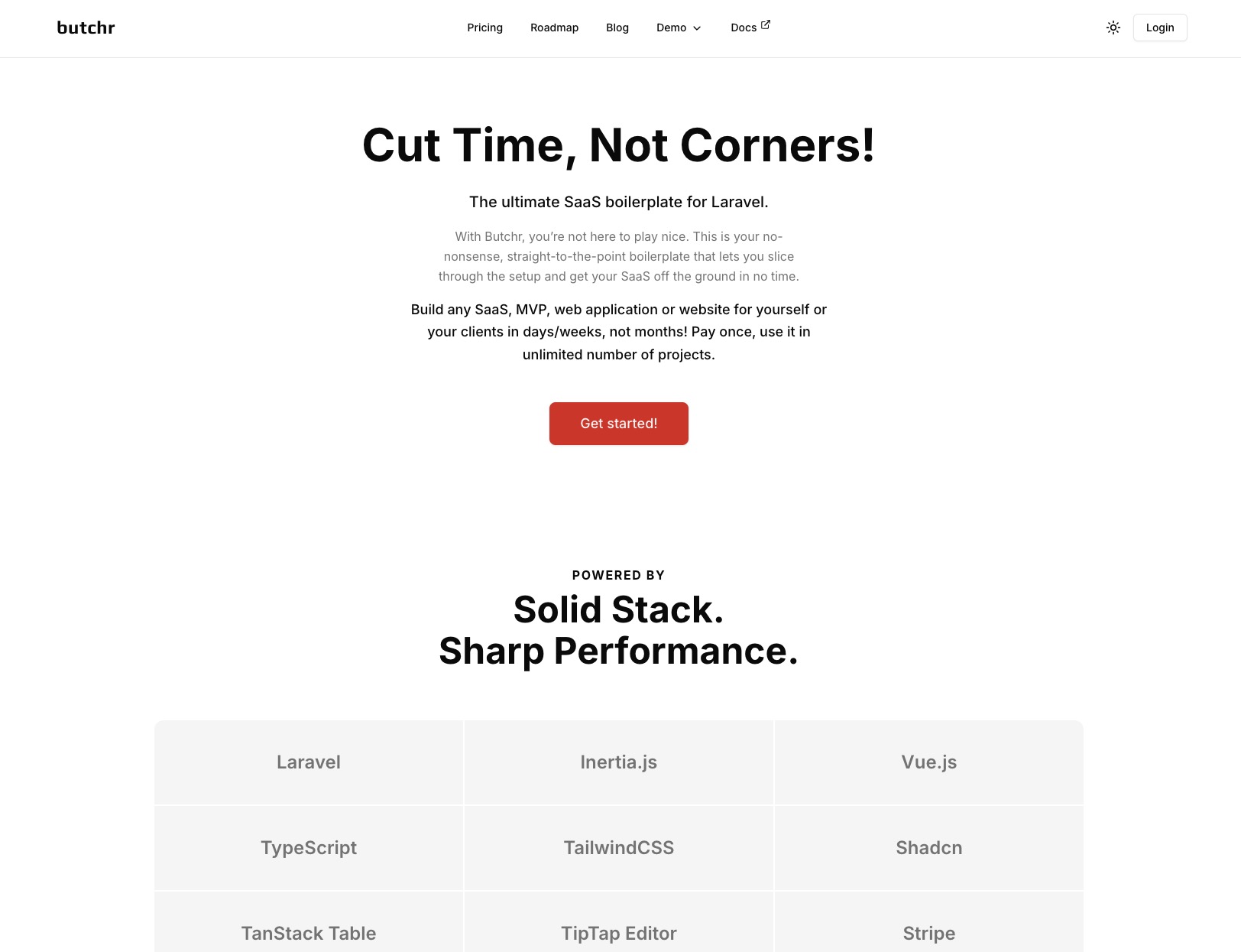 Butchr - Laravel SaaS Boilerplate