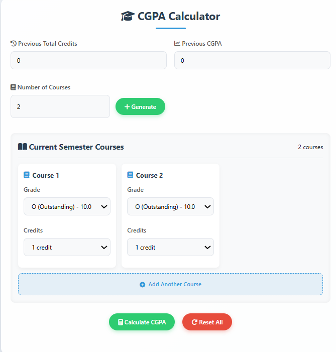 CGPA Calculator preview