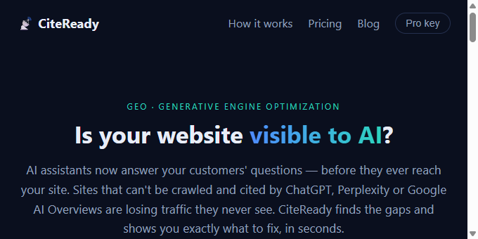 CiteReady product profile on ProductVisit